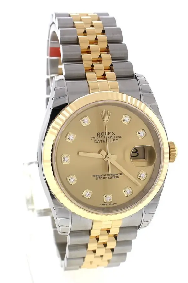 Rolex Datejust Champagne Dial - Dual Tone Jubilee Bracelet 116233