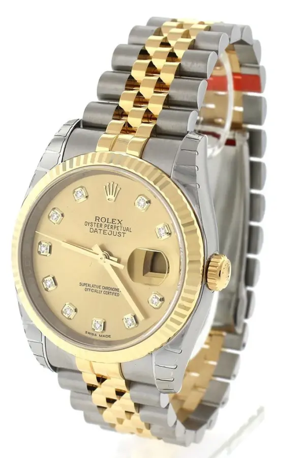 Rolex Datejust Champagne Dial - Dual Tone Jubilee Bracelet 116233