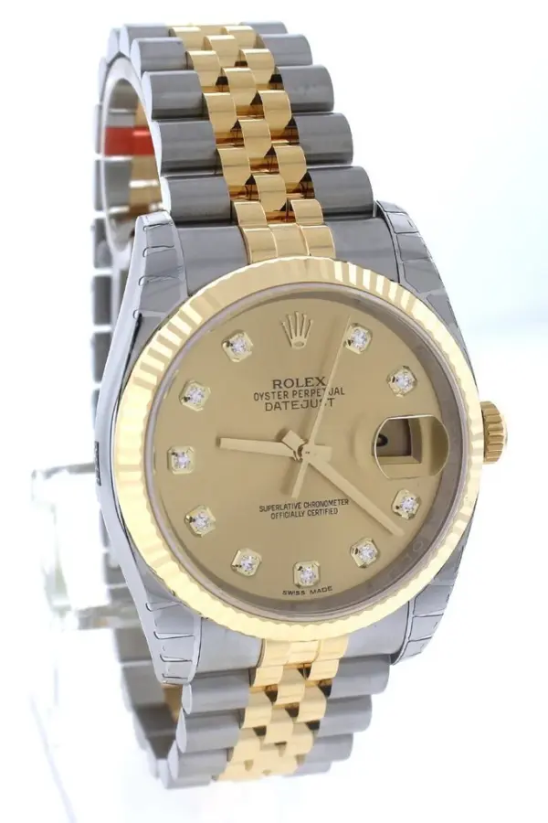 Rolex Datejust Champagne Dial - Dual Tone Jubilee Bracelet 116233