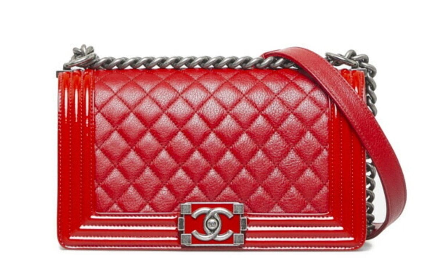 CHANEL Medium Boy Bag in Quilted Red Leather