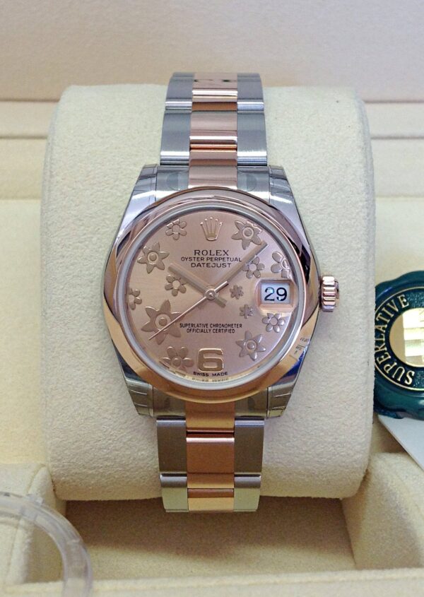 Rolex Datejust 31mm Everose Gold/Stainless Steel Floral Dial