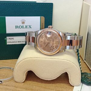 Rolex Datejust 31mm Everose Gold/Stainless Steel Floral Dial