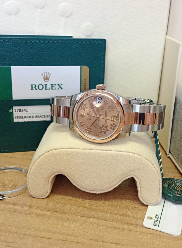 Rolex Datejust 31mm Everose Gold/Stainless Steel Floral Dial