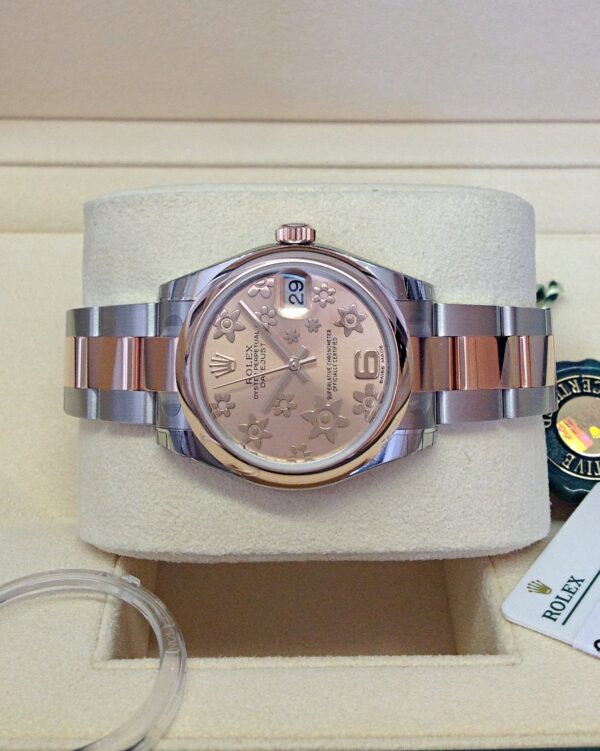 Rolex Datejust 31mm Everose Gold/Stainless Steel Floral Dial