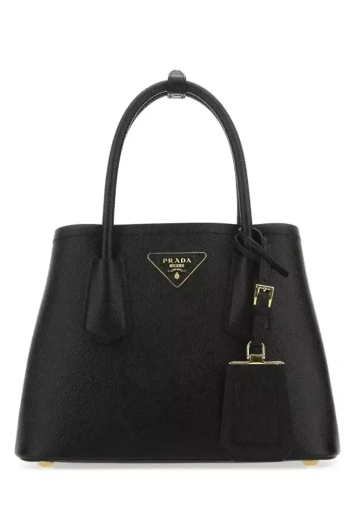 Prada Double Mini Bag in Black Saffiano Leather