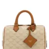 MCM Ella Small Ivory Boston Bag